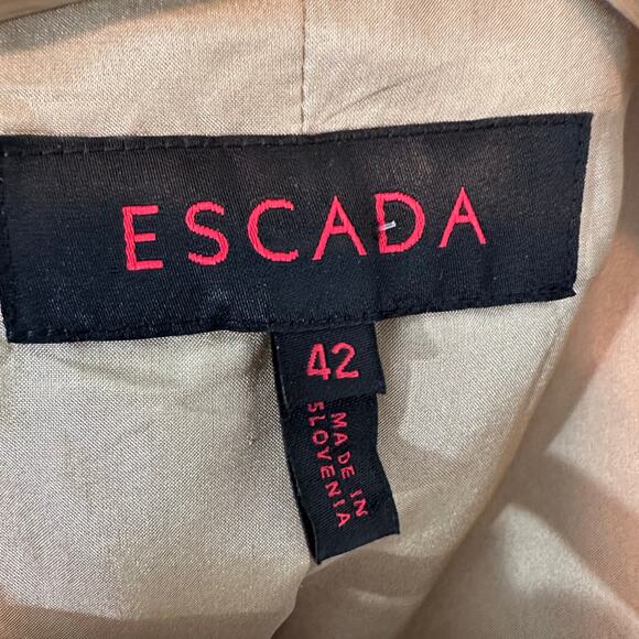 Escada Silk Cropped Blazer | Gold | SZ 42 (12) - Picture 9 of 13